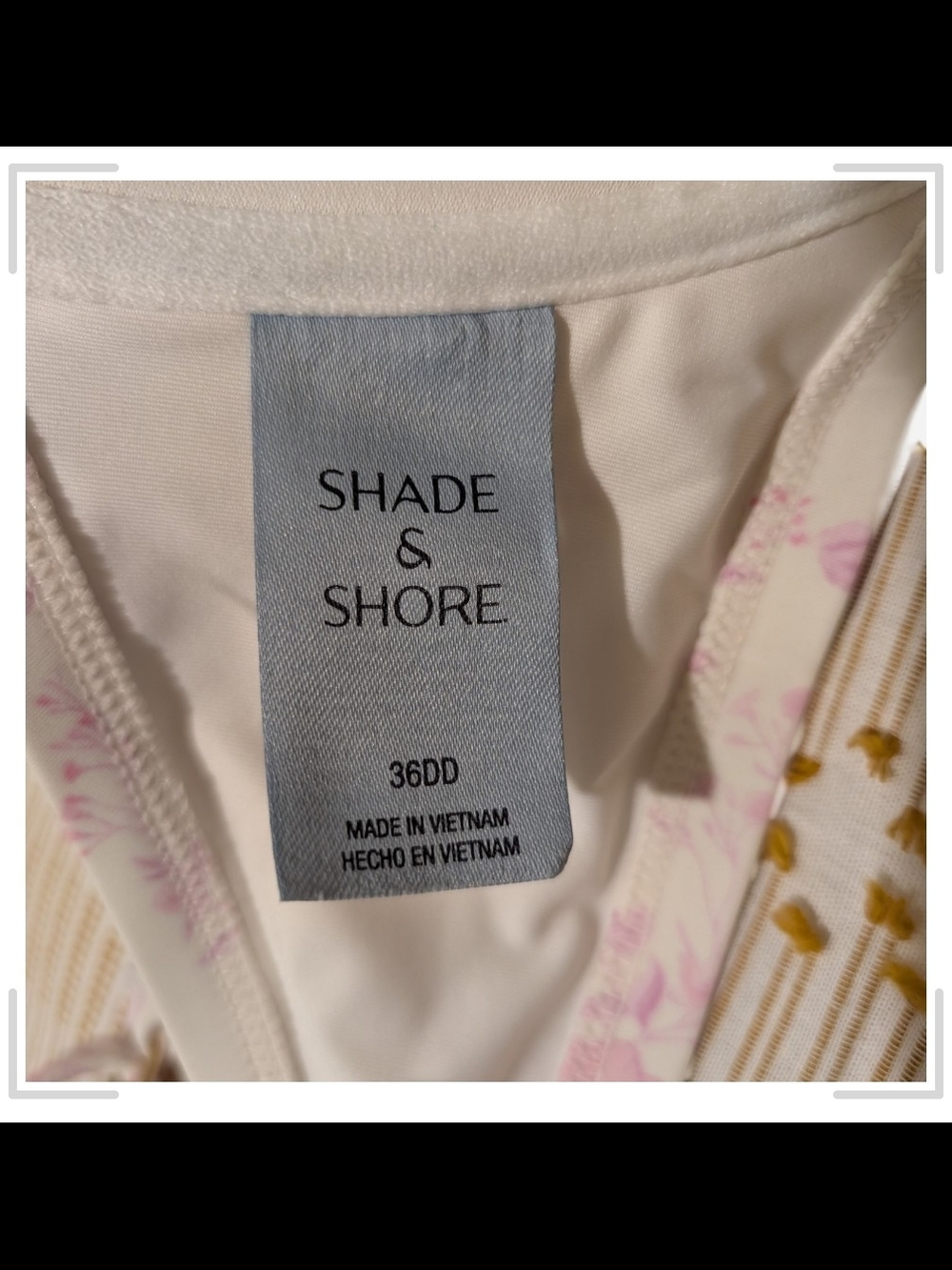Shade & Shore Pink Floral Underwire Swim Bra - Picture 6 of 6